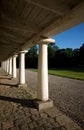 Row of wooden columns Royalty Free Stock Photo
