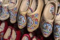 A Row Of Wooden Shoes At A Souvenir Shop At Amsterdam The Netherlands 17-1-2023 Royalty Free Stock Photo