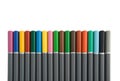 Row of Multi Coloured Pencils Royalty Free Stock Photo