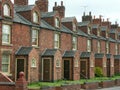 Row of workmen's terraced houses Royalty Free Stock Photo