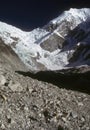 Rowaling Glacier and moraines Royalty Free Stock Photo