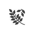 Rowan branch leaf vector icon Royalty Free Stock Photo