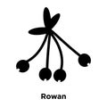 Rowan icon vector isolated on white background, logo concept of