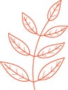 Rowan Leaf. Outline Illustration Of Rowan Leaf