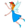 Rowan Lovely Little Fairy Elf. Vector illustration on white background Royalty Free Stock Photo