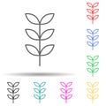 rowan multi color style icon. Simple thin line, outline vector of leaves and flowers icons for ui and ux, website or mobile Royalty Free Stock Photo