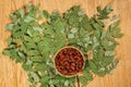 Rowan, rowanberry. Dry herbs for use in alternative medicine, phytotherapy, spa or herbal cosmetics. Preparing infusions,