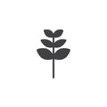 Rowan tree leaf vector icon Royalty Free Stock Photo
