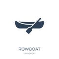 rowboat icon in trendy design style. rowboat icon isolated on white background. rowboat vector icon simple and modern flat symbol