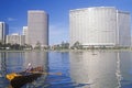 Rowboat on Lake Merritt, Oakland, California Royalty Free Stock Photo