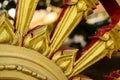 Rowel,Wheel art, is common in Asian temples. Royalty Free Stock Photo