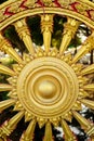 Rowel,Wheel art, is common in Asian temples. Royalty Free Stock Photo