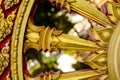 Rowel,Wheel art, is common in Asian temples. Royalty Free Stock Photo