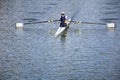 Rower in a boat Royalty Free Stock Photo
