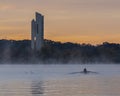 Rower on Lake Burley Griffin