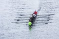 Rowers on Providence River in Rain