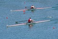 Rowers in a rowing boat