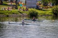 Rowing Boat Racing, Brno, Czech Republic Royalty Free Stock Photo