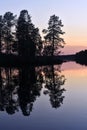 Midsummer night in Kuusamo, Finland Royalty Free Stock Photo