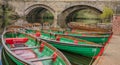 Rowing boats for hire at Knaresborough, North Yorkshire