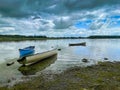 Rowing boats on Lough Carra, county Mayo Ireland Royalty Free Stock Photo