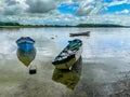Rowing boats on Lough Carra, county Mayo Ireland Royalty Free Stock Photo
