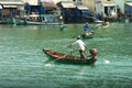Rowing boats in mekong delta