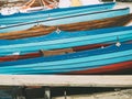 Rowing boats near lake Millstatt Royalty Free Stock Photo