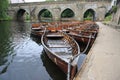 Rowing Boats on the River Wear at Elvet Bridge in Durham