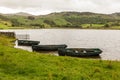 Rowing Boats on Watendlath Tarn. Watendlath, English Lake District.