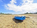 Rowing bosat in Kermengi harbour, Brittany, France Royalty Free Stock Photo