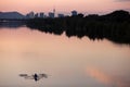 Rowing at dusk after works