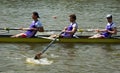 Rowing game Royalty Free Stock Photo