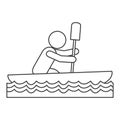 rowing person pictogram icon