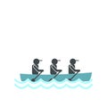 Rowing race icon Royalty Free Stock Photo