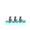 Rowing race icon