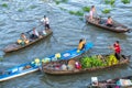 Those rowing reverse sweep on the river Royalty Free Stock Photo