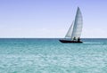 Rowing sailing boat Royalty Free Stock Photo