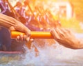 rowing team race and color tone effect Royalty Free Stock Photo