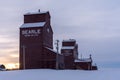 Old abandoned grain elevator, Rowley Royalty Free Stock Photo