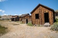 Rows of abandoned homes and buildings in Bannack Ghost Town, Montana