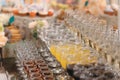Rows of alcoholic drinks Royalty Free Stock Photo