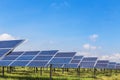 Polycrystalline silicon solar cells in solar power plant Royalty Free Stock Photo