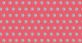 Rows of blue clock pattern on pink background