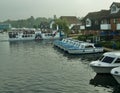 Rows of boats at Wroxham