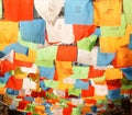 Rows Of Buddhist Flags In Nepal 