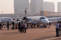 Rows of business jet