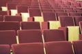 Rows of chairs in audience hall Royalty Free Stock Photo