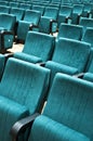 Rows of chairs in auditorium Royalty Free Stock Photo