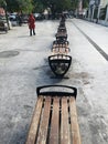 A Simple Resting Place, Rows of Chairs in Yogyakarta Park